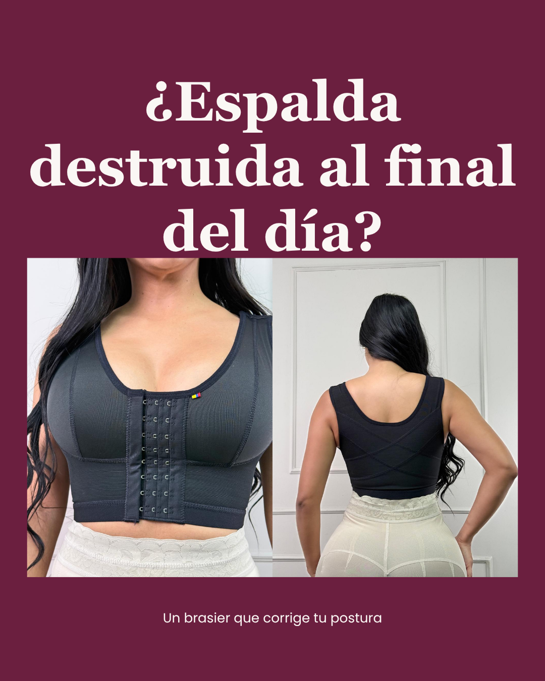 Sostén facilitador de postura con control de volumen del busto Multi/Functional