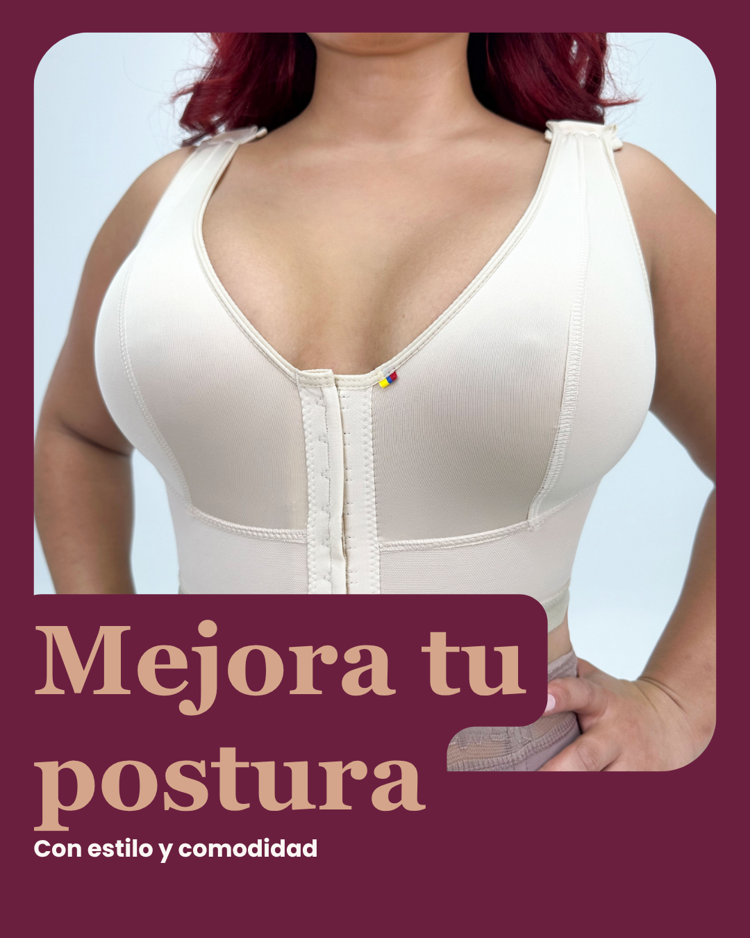 Sostén facilitador de postura con control de volumen del busto Multi/Functional